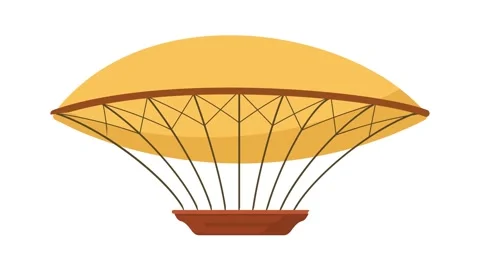 Airship icon animation Stock Footage 168932060