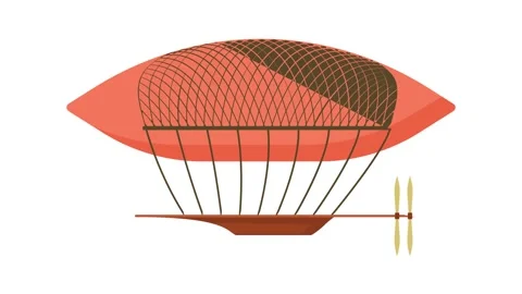 Airship icon animation Stock Footage 168932066