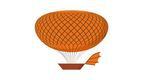 Airship icon animation Stock Footage 168932074