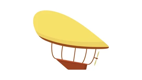 Airship icon animation Stock Footage 168932194