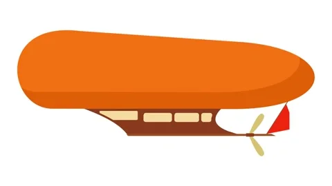 Airship icon animation Stock Footage 168932219
