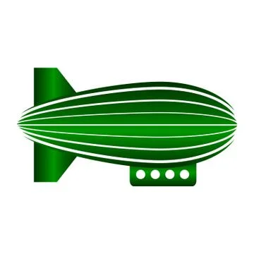 Airship icon on white. Stock Illustration