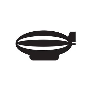 Airship Icons Stock Illustration