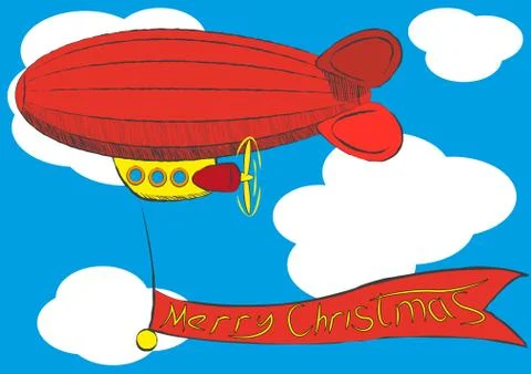 Airship Stock Illustration