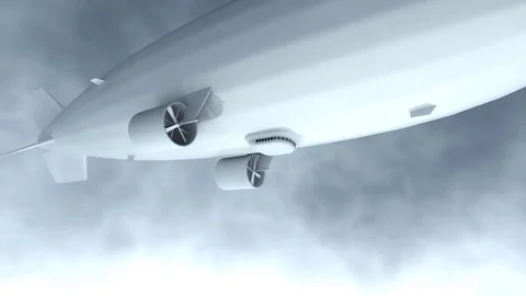Airship moving through the clouds 動画素材 83329020