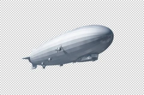 Airship on a transparent background. Stock Illustration
