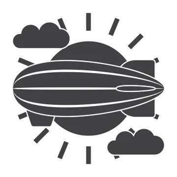 Airship Vector Icon Stock Illustration