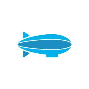 Airship vector icon logo design Illustrazione stock