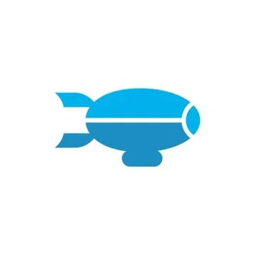 Airship vector icon logo design Illustrazione stock