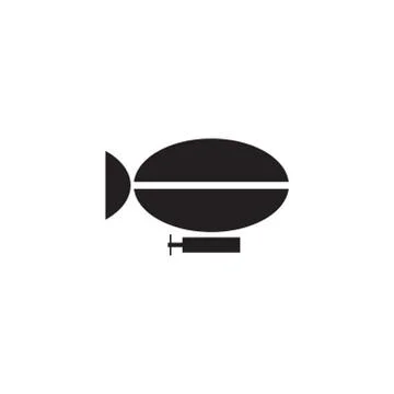 Airship vector icon logo design Illustrazione stock