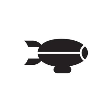 Airship vector icon logo design Illustrazione stock