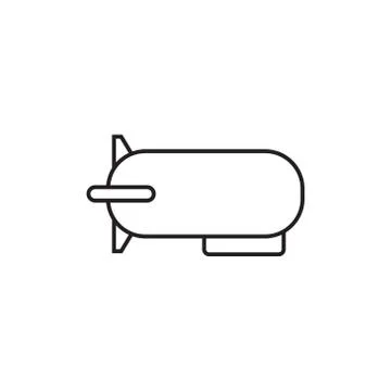 Airship vector icon logo design Illustrazione stock