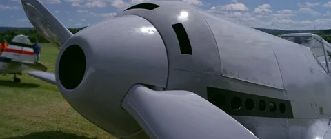 Airshow, D-EJHA, 80% Replica of 1936 build D-IJHA Messerschmitt Bf 109 on the Stock Footage 100834323