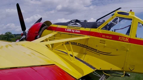 Airshow, Interflug  DDR-TAB on the runway Video stock 100851378