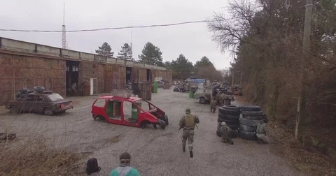 Airsoft, entering the battle Stock Footage 83871327