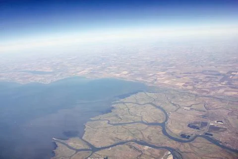 Airspace outside the window. 库存照片