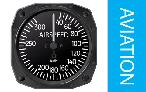 Airspeed indicator vector Stock Illustration