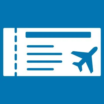 Airticket Flat Icon Stock Illustration