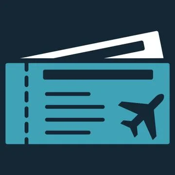 Airtickets Flat Icon Stock Illustration
