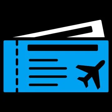 Airtickets Flat Icon Stock Illustration