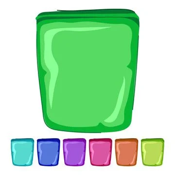 Airtight silicone snack bag vector cartoon graphic Stock Illustration