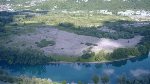 Airuno: panoramic view over the Adda river Video stock 154533981