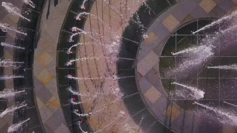 Airview park fontain Vídeo Stock 83507032