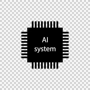 AI's brain, computer chip Stock Illustration