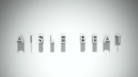 Aisle beat 3D title animation with shadows on a white background 動画素材 297671400