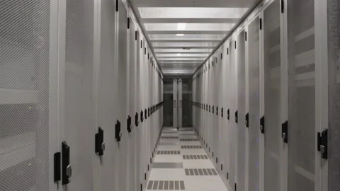 Aisle in data center Stock Footage 131250826