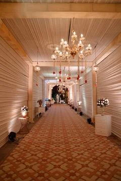 Aisle Decoration Setup Foto stock