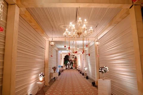Aisle Decoration Setup Fotos Stock