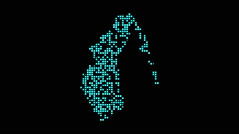 Aitutaki digital map. Map of Aitutaki in dotted style. Shape of the island fi... Stock Footage 225902671