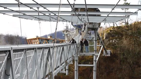 AJ Hackett Sky Park on mountain forest background Video stock 168370893