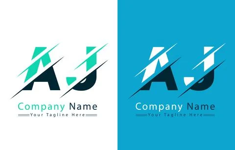 AJ Letter Logo Vector Design Concept Elements 库存插图