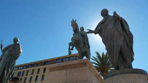 Ajaccio statues Stock Photos