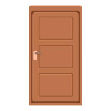 Ajar door icon cartoon vector. Home exterior Stock Illustration