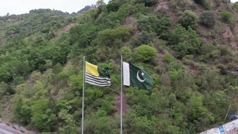 AJK Pakistan flags Vidéo 336900395