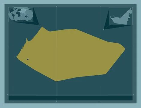 Ajman, United Arab Emirates. Solid color shape Illustrazione stock