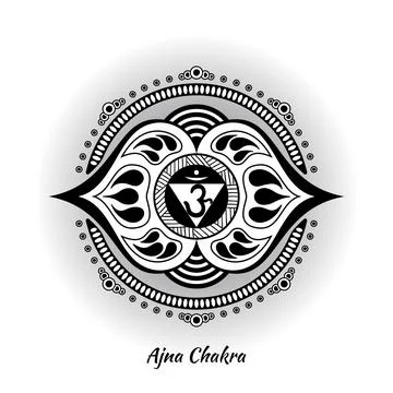 Ajna chakra design Stock Illustration