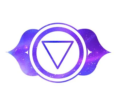 Ajna chakra with outer space Stock Illustration