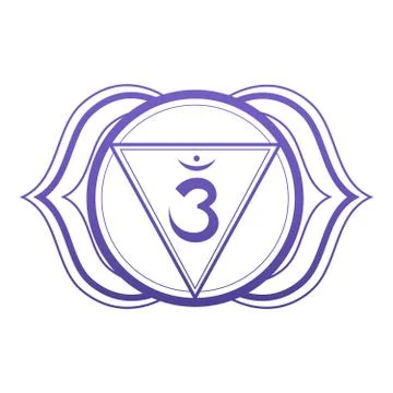 Ajna Chakra Vector Illustration Stock Illustration