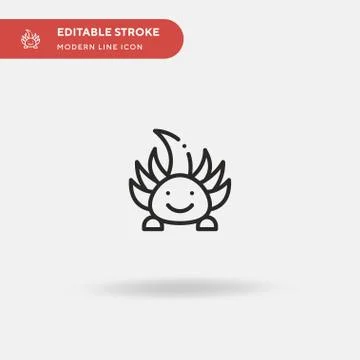 Ajolote Simple vector icon. Illustration symbol design template for web mobil Illustrazione stock