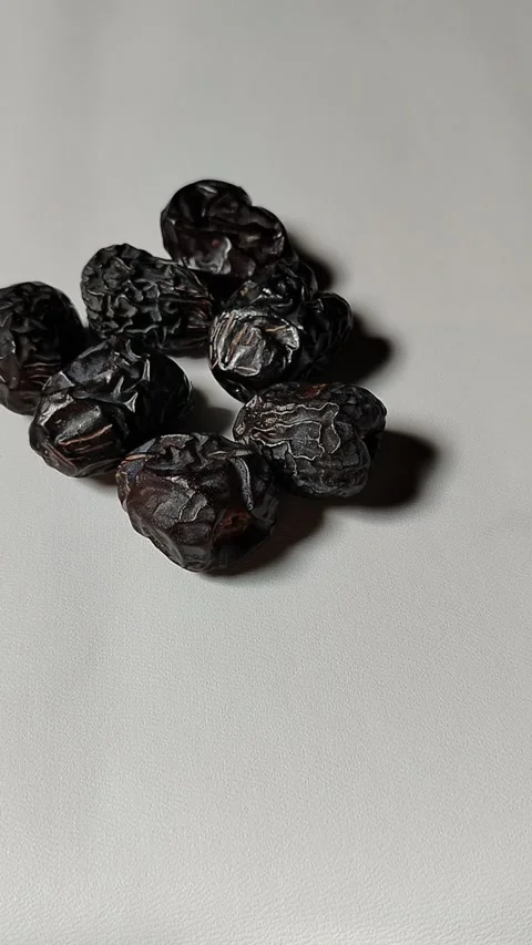Ajwa dates, known as the Prophet's dates, are a premium type of date originating Stock Footage 330039313