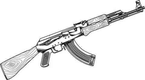 Ak 47 Stock Illustration