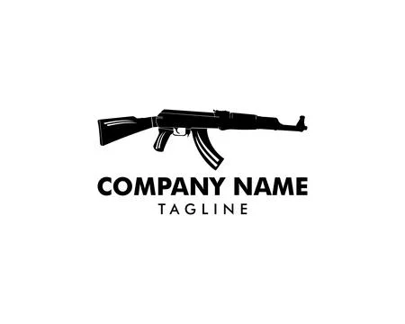 AK 47 Logo Template Design Stock Illustration