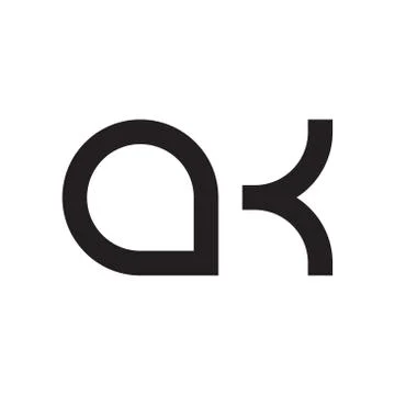 Ak initial letter vector logo icon Illustrazione stock