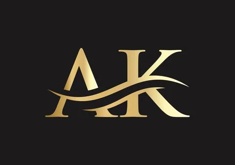 AK letter logo. Initial AK letter business logo design vector template Stock Illustration