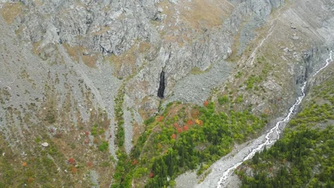 Ak-Sai Waterfall in Ala Archa National Park 스톡 동영상 316959253