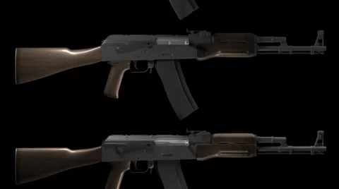 AK47 rifles array Stock Footage 4678923